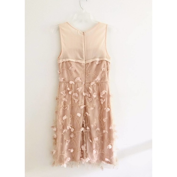 Anthropologie | Eva Franco Flutter Fleur Dress Size 4 Tulle Flower Petal Pink - Picture 5 of 11